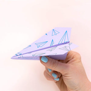 Personalised New Baby Paper Plane Greeting Card