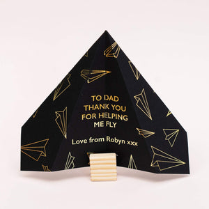 Personalised Father's Day Paper Plane Greeting Card