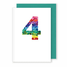 Load image into Gallery viewer, Age 4 | Birthday / Anniversary Card Greeting Card Mock Up Designs 