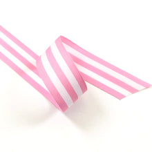 Load image into Gallery viewer, Pink and White Grosgrain Ribbon | 25mm Mock Up Designs 