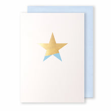Load image into Gallery viewer, Star | Black - Gold &amp; Blue Foil | Luxury Foiled Christmas Card Greeting Card Mock Up Designs 