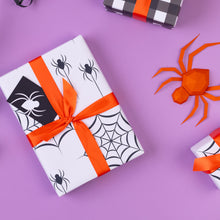Load image into Gallery viewer, Black and White Spider Web | Halloween Gift Tags