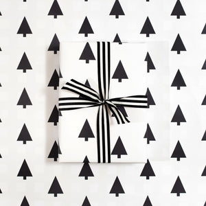 Black and White Christmas Tree | Wrapping Paper