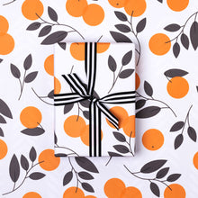 Load image into Gallery viewer, Clementines, Pumpkins Wrapping Paper | Gift Wrap