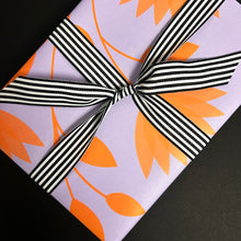 Load image into Gallery viewer, Narrow Stripes | Black and White Grosgrain Ribbon | 25mm | 1m