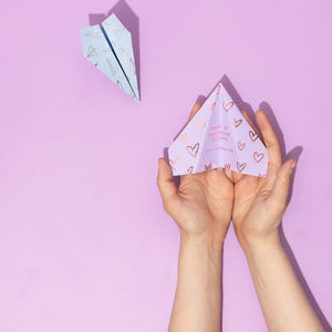 Personalised Paper Plane First Anniversary Card