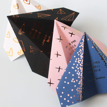 Load image into Gallery viewer, Personalised Wedding Paper Plane Greeting Card