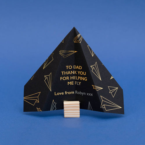 Personalised Father's Day Paper Plane Greeting Card