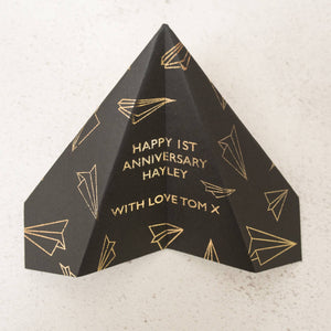 Personalised Paper Plane First Anniversary Card