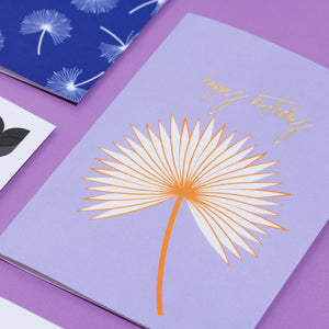 Large Palm | Happy Birthday Card | Floral Pattern
