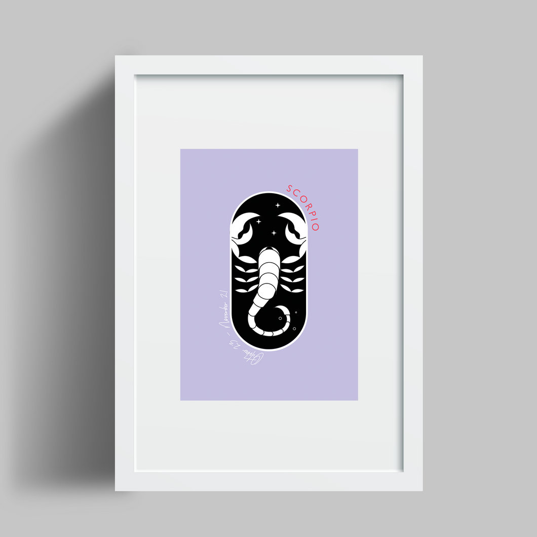 Scorpio Zodiac Print