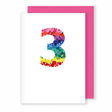 Load image into Gallery viewer, Age 3 | Birthday / Anniversary Card Greeting Card Mock Up Designs 