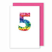 Load image into Gallery viewer, Age 5 | Birthday / Anniversary Card Greeting Card Mock Up Designs 
