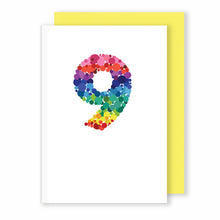 Load image into Gallery viewer, Age 9 | Birthday Card Greeting Card Mock Up Designs 