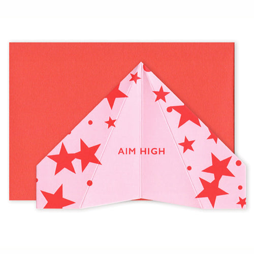 Aim High | Paper Plane Greeting Card Mock Up Designs 