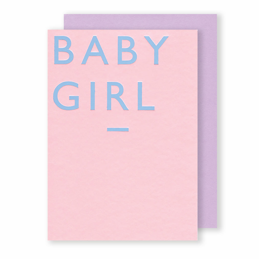 Baby Girl | Colour Block Greeting Card Mock Up Designs 