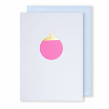 Load image into Gallery viewer, Bauble | Black - Gold &amp; Pink Foil | Luxury Foiled Christmas Card Greeting Card Mock Up Designs 