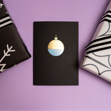 Load image into Gallery viewer, Bauble | Black - Gold &amp; Pink Foil | Luxury Foiled Christmas Card Greeting Card Mock Up Designs 