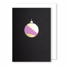 Load image into Gallery viewer, Bauble | Black - Gold &amp; Pink Foil | Luxury Foiled Christmas Card Greeting Card Mock Up Designs 