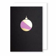 Load image into Gallery viewer, Bauble | White - Gold &amp; Blue Foil | Luxury Foiled Christmas Card Greeting Card Mock Up Designs 