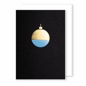 Bauble | White - Gold & Pink Foil | Luxury Foiled Christmas Card Greeting Card Mock Up Designs 