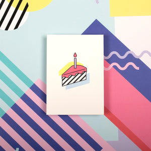 Birthday Cake | Memphis Greeting Card Mock Up Designs 