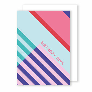 Birthday Diva | Memphis Greeting Card Mock Up Designs 