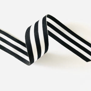 Black and White Grosgrain Ribbon | 25mm Mock Up Designs 