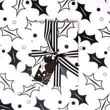 Load image into Gallery viewer, Black and White Holly | Christmas Wrapping Paper Wrapping Paper Mock Up Designs 