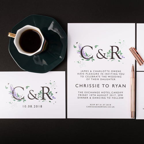 Botany Wedding Invites | Sample Pack Mock Up Designs 