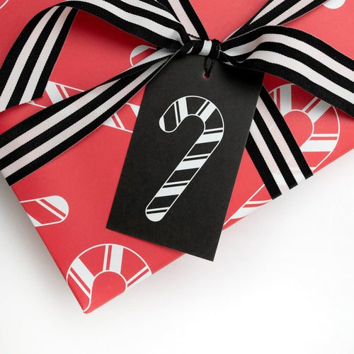 Candy Cane | Gift Tags Wrapping Paper Mock Up Designs 
