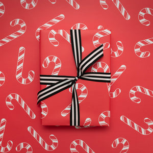 Candy Canes | Christmas Wrapping Paper Wrapping Paper Mock Up Designs 