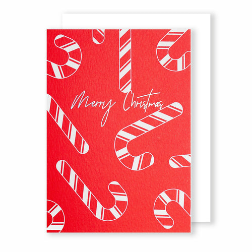 Candy Canes | Luxury Foiled Christmas Card Greeting Card Mock Up Designs 