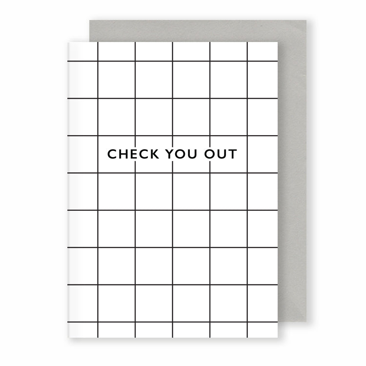 Check You Out | Monochrome Greeting Card Mock Up Designs 