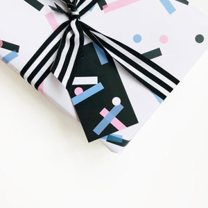Confetti | Gift Tags Wrapping Paper Mock Up Designs 