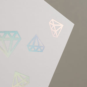 Diamonds | Faded Grey Greeting Card Mock Up Designs 