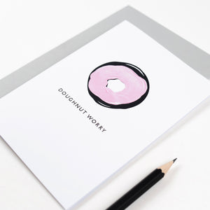 Doughnut Worry | Monochrome Plus Greeting Card Mock Up Designs 