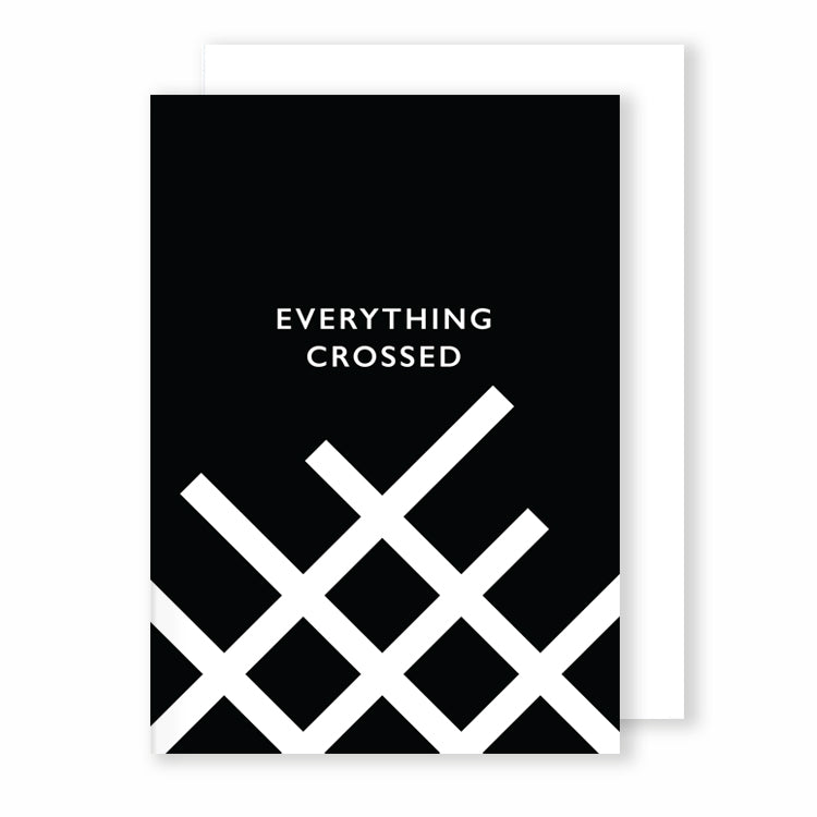 Everything Crossed | Monochrome Greeting Card Mock Up Designs 