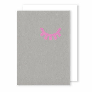Eyelashes | Faded Grey Greeting Card Mock Up Designs 