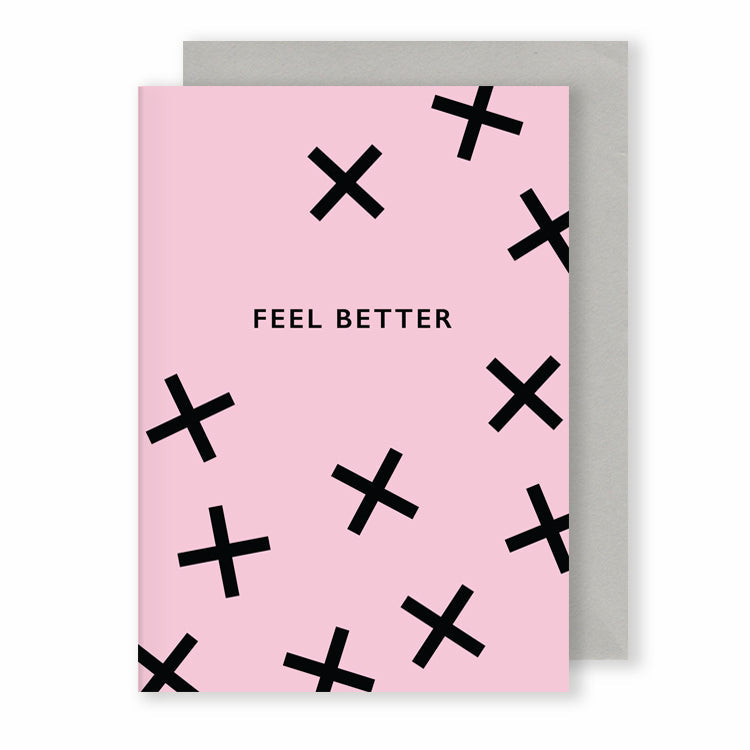 Feel Better | Monochrome Plus Greeting Card Mock Up Designs 