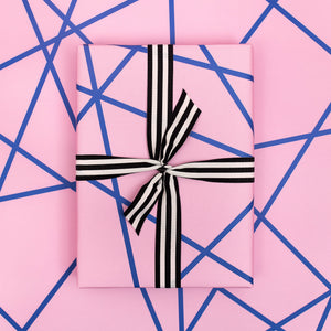 Geometric Pink | Gift Tags Wrapping Paper Mock Up Designs 