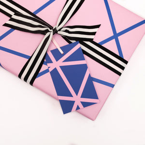 Geometric Pink | Gift Tags Wrapping Paper Mock Up Designs 