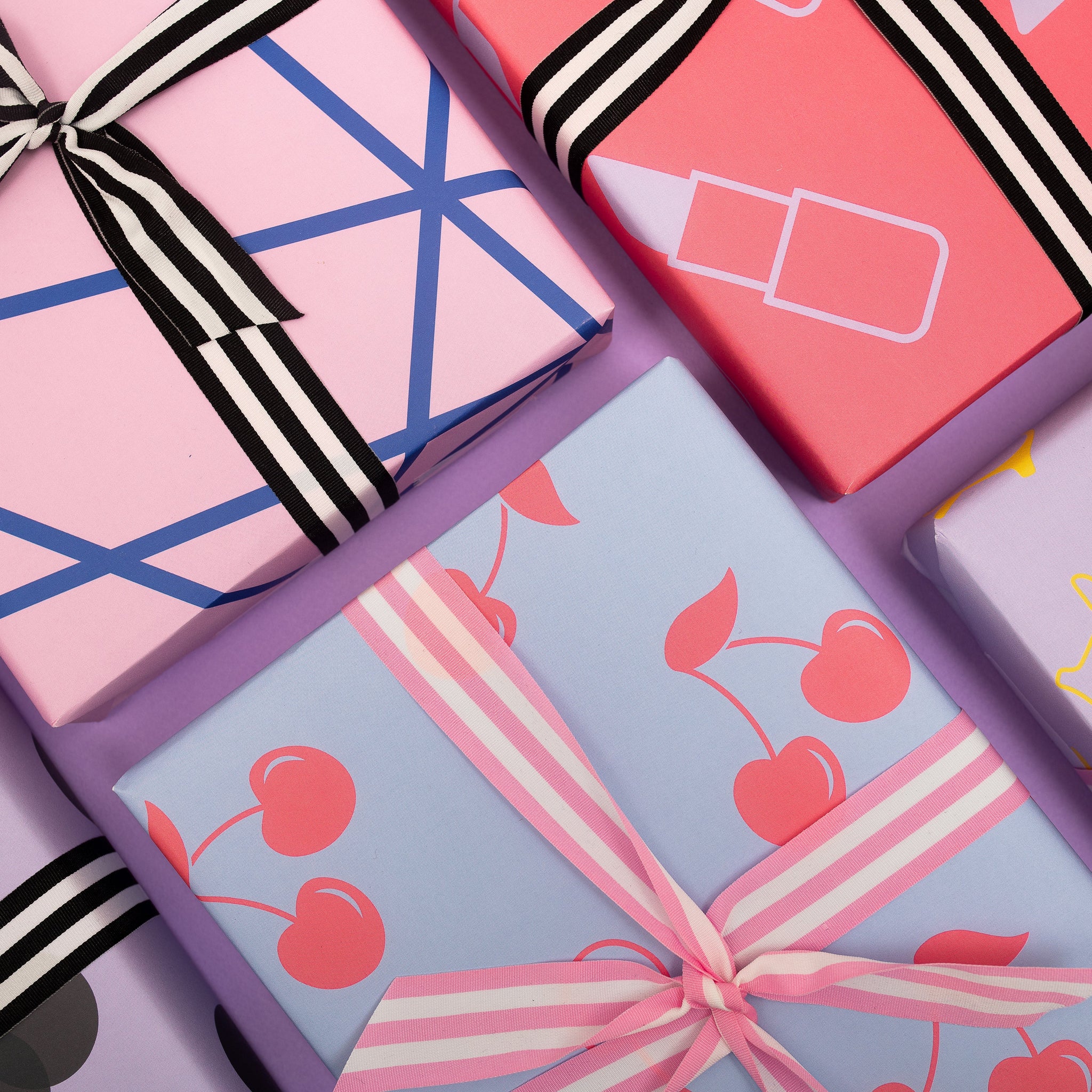 Blue and shop pink wrapping paper