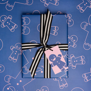 Gingerbread Men | Christmas Wrapping Paper Wrapping Paper Mock Up Designs 