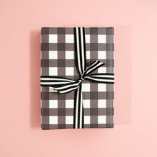 Load image into Gallery viewer, Gingham Wrapping Paper | Black and White Wrapping Paper Mock Up Designs 