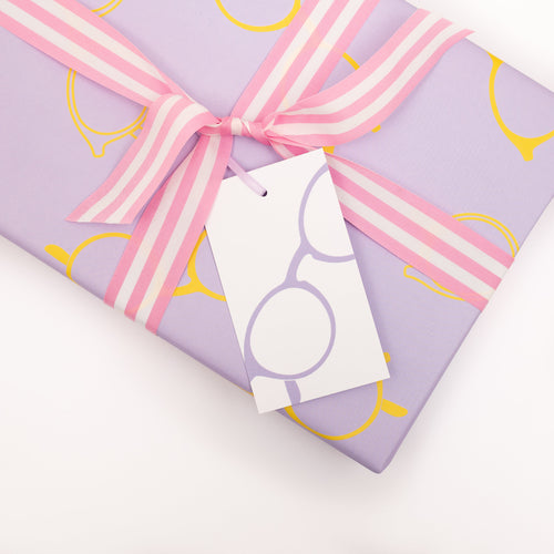 Glasses | Gift Tags Wrapping Paper Mock Up Designs 
