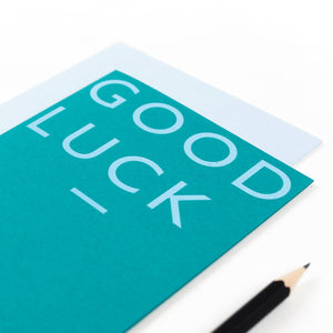 Good Luck | Colour Block Greeting Card Mock Up Designs 