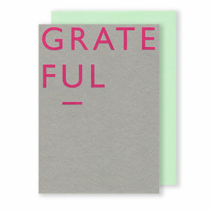 Grateful | Colour Block Greeting Card Mock Up Designs 