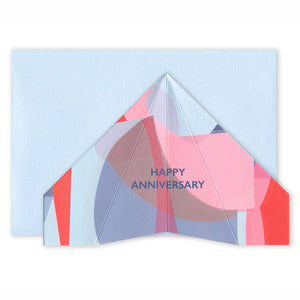 Happy Anniversary | Paper Plane Greeting Card Mock Up Designs 