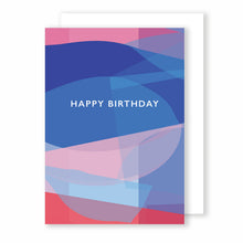 Load image into Gallery viewer, Happy Birthday, Blues | Stained Glass Greeting Card Mock Up Designs 